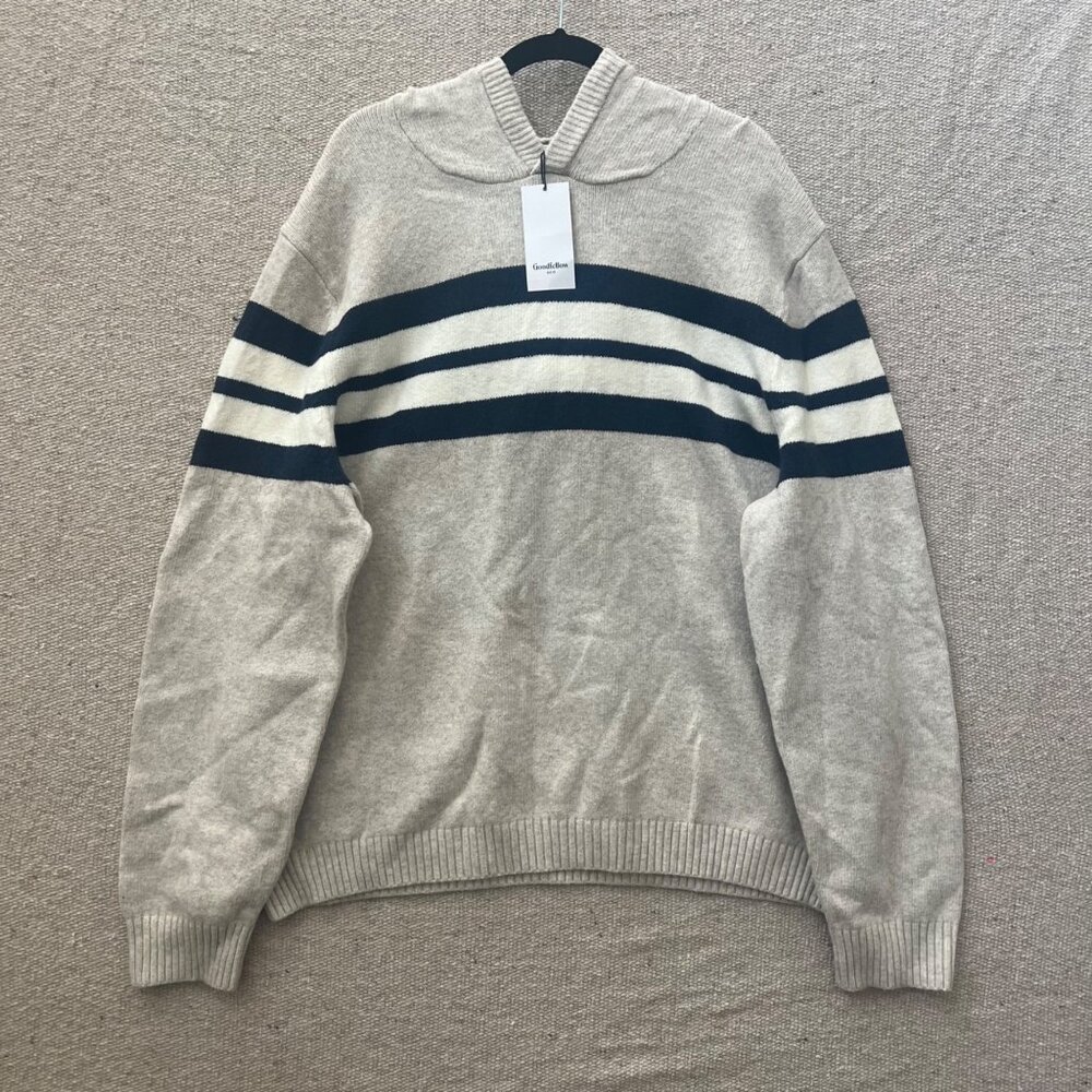 NWT GOODFELLOW MENS HOODIE OATMEAL SIZE XXL